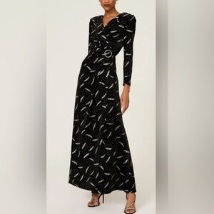 Bronx & Banco Carina Black Velvet Gown Size Large